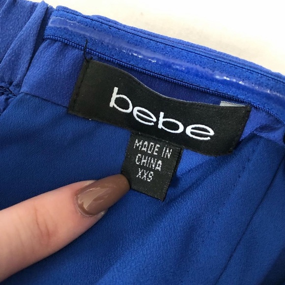 Bebe royal blue strapless peplum top - Picture 5 of 5